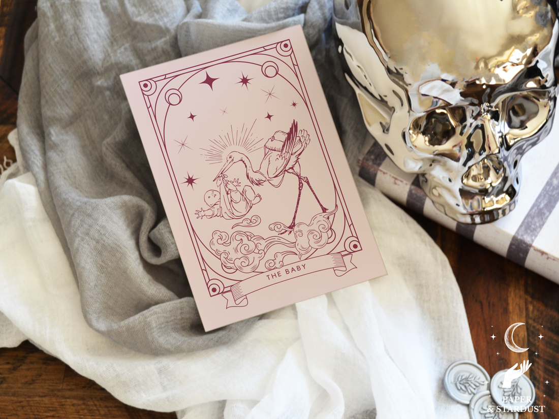 THE BABY | Tarot Inspired Baby Shower Invitation (Pink)