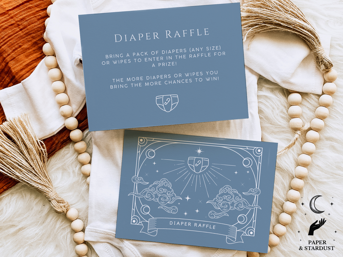 Diaper Raffle Tarot Inspired Blue